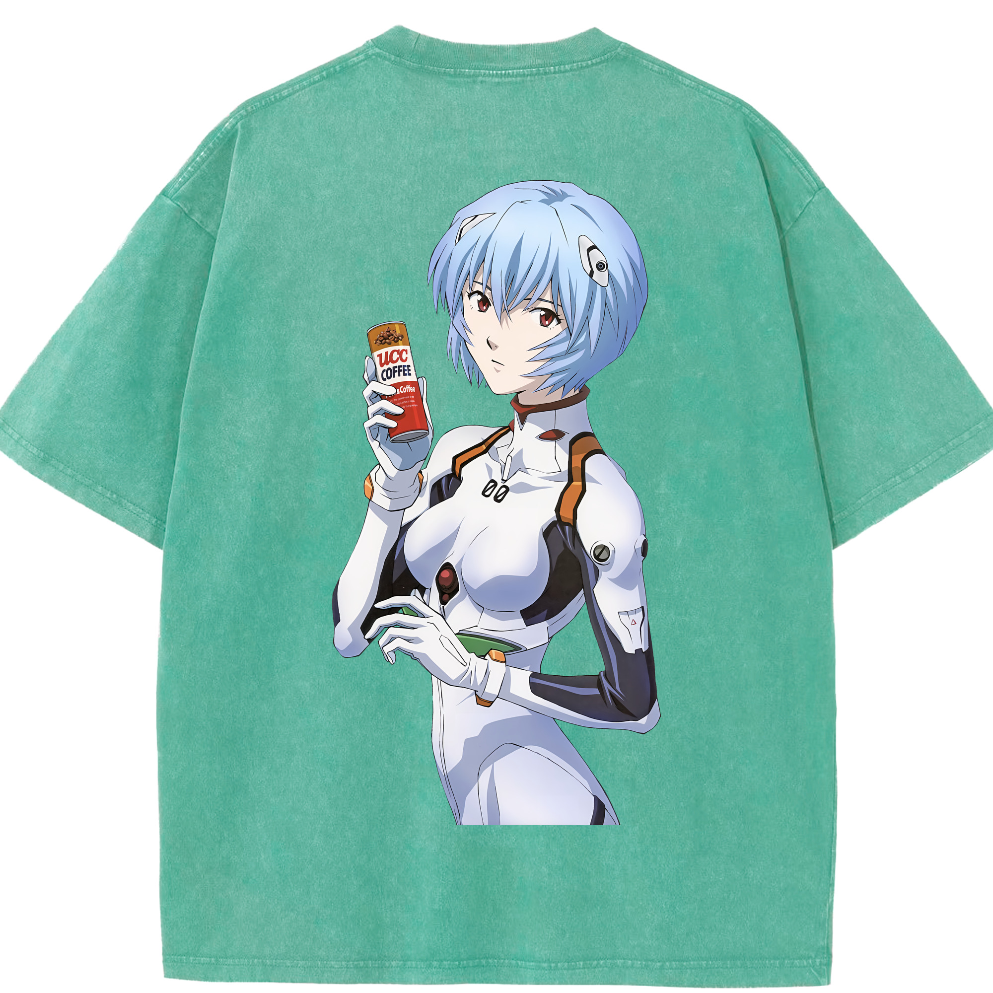 （画像用） EVA 新世紀エヴァンゲリオン 綿100% ヴィンテージ風 半袖Tシャツ（背面プリント）